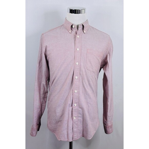 Trumaker Large Bespoke Casual Oxford Shirt Pink 100% Cotton Button Down - Picture 2 of 5